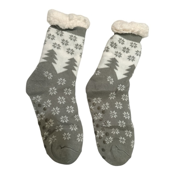 Dosoni Womens Slipper Fuzzy Socks - Snowflake Grey, US Women 5-10 - Picture 1 of 4